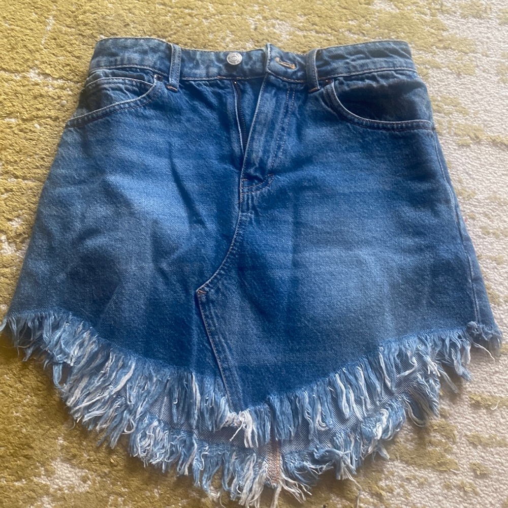 Free people- We the free  denim skirt. Size 24